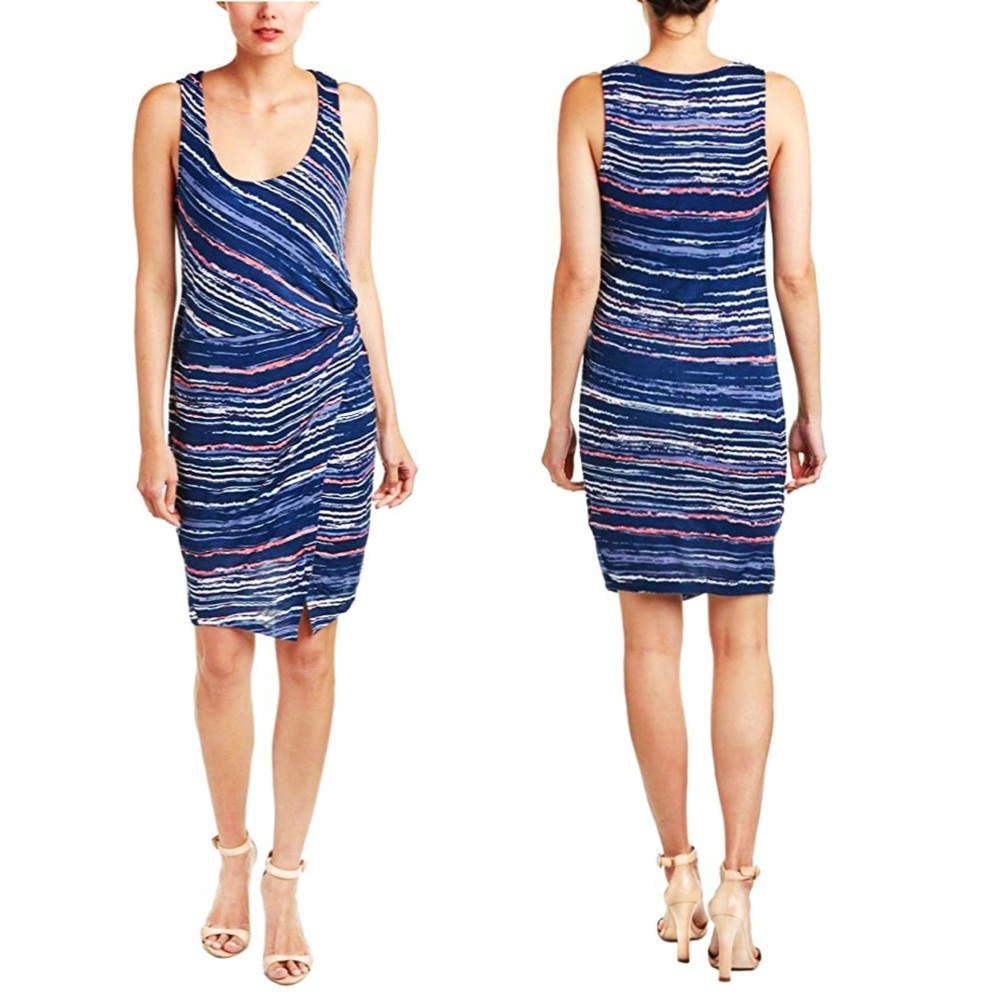 NWT Splendid Slim Knotted Printed Bodycon Dress Sm